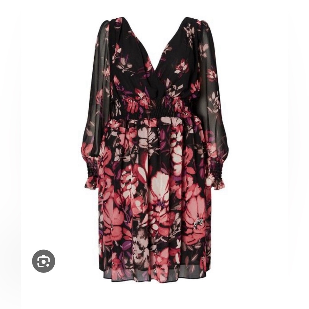 Adrianna Papell Plus Size Printed Chiffon Dress